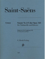 Camille Saint-Saëns: Sonata no. 2 in F major op. 123 (noty na violoncello, klavír)