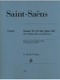Camille Saint-Saëns: Sonata no. 2 in F major op. 123 (noty na violoncello, klavír)