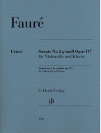 Gabriel Fauré: Sonata no. 2 in G minor op. 117 (noty na violoncello, klavír)
