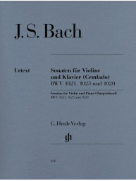Johann Sebastian Bach: 3 Sonatas BWV 1020, 1021, 1023 (noty na housle, klavír)