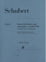 Franz Schubert: Sonata For Piano And Arpeggione In A Minor D 821 (noty na violoncello, klavír)