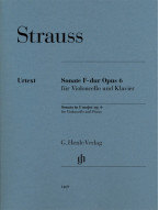 Richard Strauss: Sonata in F major op. 6 for Violoncello and Piano (noty na violoncello, klavír)