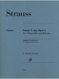 Richard Strauss: Sonata in F major op. 6 for Violoncello and Piano (noty na violoncello, klavír)