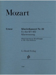 W.A. Mozart: Piano Concerto no. 22 in E flat major KV 482 (noty na čtyřruční klavír)