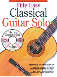 50 Easy Classical Guitar Solos (noty, tabulatury na kytaru) (+audio)