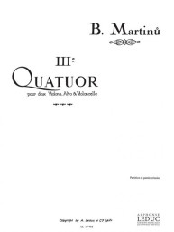 Bohuslav Martinů: Quartet No.3, H183 (noty pro smyčcové kvarteto)