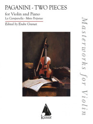 Niccolo Paganini: 2 Pieces - La Campanella and Moto Perpetu (noty na housle, klavír)