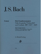 Johann Sebastian Bach: Sonatas for Viola da Gamba and Harpsichord BWV 1027-1029 (noty na violoncello, klavír)