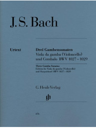 Johann Sebastian Bach: Sonatas for Viola da Gamba and Harpsichord BWV 1027-1029 (noty na violoncello, klavír)