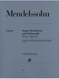 Felix Mendelssohn Bartholdy: Sonata For Piano And Violoncello In D Op. 58 (noty na violoncello, klavír)