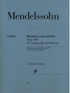 Felix Mendelssohn Bartholdy: Romance sans paroles op. 109 (noty na violoncello, klavír)