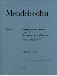 Felix Mendelssohn Bartholdy: Romance sans paroles op. 109 (noty na violoncello, klavír)