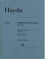 Joseph Haydn: Complete Piano Sonatas III Without Fingering (noty na klavír)