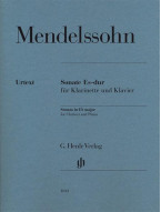 Felix Mendelssohn Bartholdy: Sonata in Eb Major (noty na klarinet, klavír)