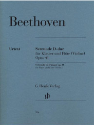 Beethoven: Serenade In D Major Op. 41 For Flute (noty na příčnou flétnu, klavír)