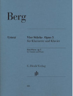 Alban Berg: Four Pieces Op.5 (noty na klarinet, klavír)