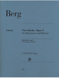 Alban Berg: Four Pieces Op.5 (noty na klarinet, klavír)