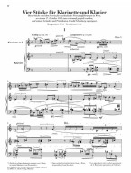 Alban Berg: Four Pieces Op.5 (noty na klarinet, klavír)