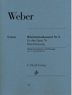 Carl Maria von Weber: Clarinet Concerto No.2 Eb Major Op. 74 (noty na klarinet, klavír)