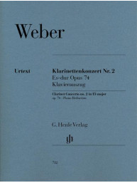 Carl Maria von Weber: Clarinet Concerto No.2 Eb Major Op. 74 (noty na klarinet, klavír)