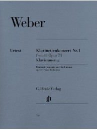 Carl Maria von Weber: Clarinet Concerto No.1 F minor Op.73 (noty na klarinet, klavír)