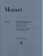 Wolfgang Amadeus Mozart: Clarinet Concerto A major K. 622 (noty na klarinet, klavír)