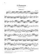 Georg Philipp Telemann: 12 Fantasias For Flute Solo (noty na příčnou flétnu)