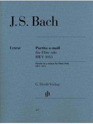 Johann Sebastian Bach: Partita A minor for Flute solo BWV 1013 (noty na příčnou flétnu)