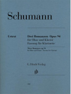 Robert Schumann: Romances For Oboe (noty na klarinet, klavír)