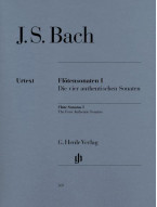 Johann Sebastian Bach: Flute Sonatas 1 - Four Authentic Sonatas (noty na příčnou flétnu, klavír)
