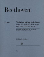 Ludwig van Beethoven: Variations On Folk Songs Op.105 And 107 (noty na příčnou flétnu, klavír)