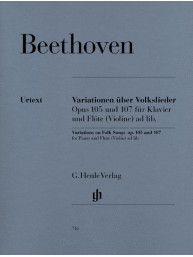 Ludwig van Beethoven: Variations On Folk Songs Op.105 And 107 (noty na příčnou flétnu, klavír)