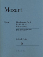 W.A. Mozart: Concerto for Horn and Orchestra No. 3 Eb major (noty na lesní roh, klavír)