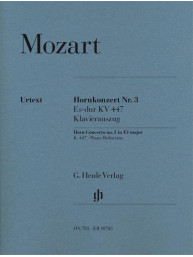 W.A. Mozart: Concerto for Horn and Orchestra No. 3 Eb major (noty na lesní roh, klavír)