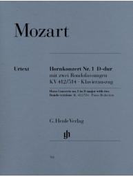 W.A. Mozart: Concerto for Horn and Orchestra No. 1 D major (noty na lesní roh, klavír)