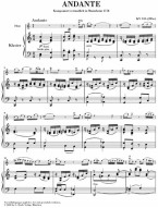 W.A. Mozart: Andante for Flute and Orchestra C major KV 315 (noty na příčnou flétnu, klavír)