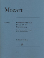 W.A. Mozart: Concerto For Flute And Orchestra In D KV314 (noty na příčnou flétnu, klavír)