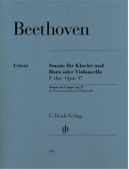 Ludwig van Beethoven: Sonata In F For Piano And Horn Or Cello Op.17 (noty na lesní roh, klavír)