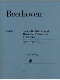 Ludwig van Beethoven: Sonata In F For Piano And Horn Or Cello Op.17 (noty na lesní roh, klavír)