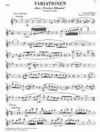 Franz Schubert: Variations On 'Trockne Blumen' D.802 (noty na příčnou flétnu, klavír)