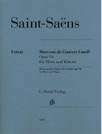 Camille Saint-Saëns: Morceau de Concert in F minor Op. 94 (noty na lesní roh, klavír)