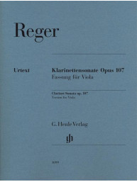 Max Reger: Clarinet Sonata Op.107 (noty na violu, klavír)