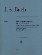 Johann Sebastian Bach: 3 Gamba Sonatas BWV 1027-1029 (noty na violu, klavír)