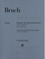 Max Bruch: Romance for Viola and Orchestra in F Major Op. 85 (noty na violu, klavír)