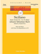 Johann Sebastian Bach: Siciliano from Sonata No. 2 in Eb Major (noty na příčnou flétnu, klavír) (+audio)