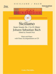 Johann Sebastian Bach: Siciliano from Sonata No. 2 in Eb Major (noty na příčnou flétnu, klavír) (+audio)