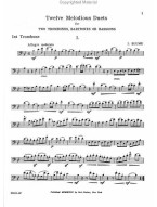 O. Blume: 12 Melodious Duets (noty na pozoun, fagot, baryton)
