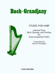 Johann Sebastian Bach: Etudes for Harp (noty na harfu)