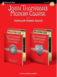 John Thompson's Modern Course plus Popular Piano Solos - 4 Books in One! (noty na klavír) (+audio)
