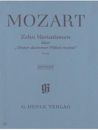 W.A. Mozart: 10 Variations on 'Unser dummer Pöbel' KV 455 (noty na klavír)